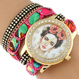 Geneva Platinum Watch Women PU Leather