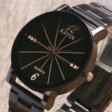 Ladies Watch With Black Stainless Steel Strap