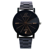 Ladies Watch With Black Stainless Steel Strap