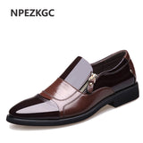 NPEZKGC Fashion Oxford Shoes Genuine Leather