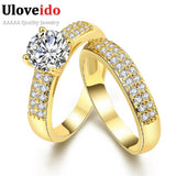 Uloveido  Engagement Double Rings