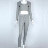 Two Piece Set Women Tracksuit With Hat crop top
