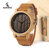 Men's White Maple Wood Watches Genuine Leather